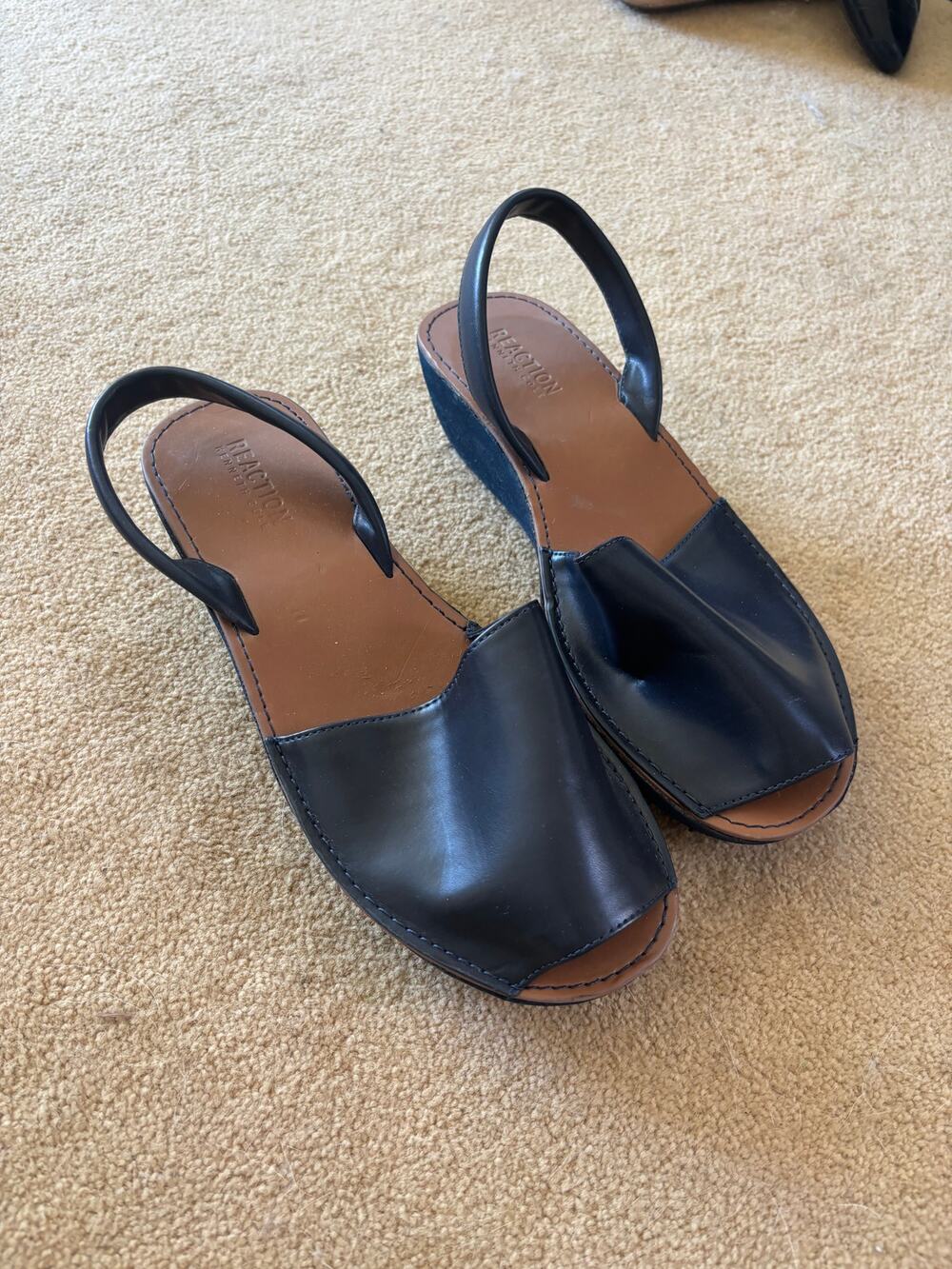 Kenneth Cole Reaction Fine Glass Slingback Wedge Sandals